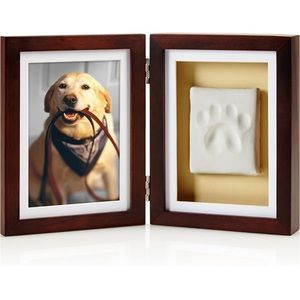 NEW Dog or Cat Pawprint Pet Keepsake Photo Frame w/Clay Imprint Kit